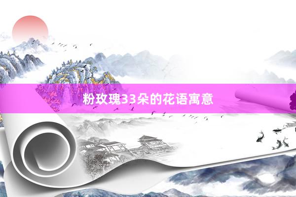 粉玫瑰33朵的花语寓意