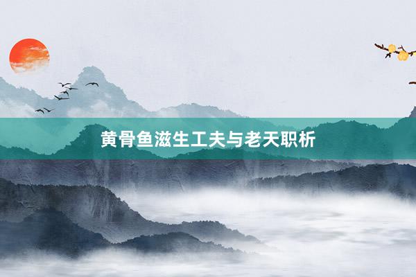 黄骨鱼滋生工夫与老天职析